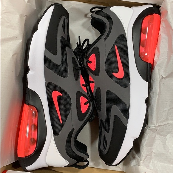 NIKE AIR MAX 200 Thunder Grey/Hot Punch-Black - Picture 2 of 16